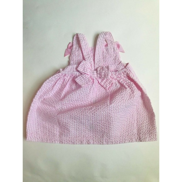 Girls Size 9M 6-9 Months 3 Piece Pink Strawberry Designed Dress, Hat + Bloomer - Picture 6 of 8